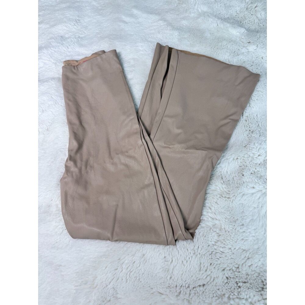 Commando Tan Nude Faux Leather Leggings High Rise Shaping Y2K Size S
